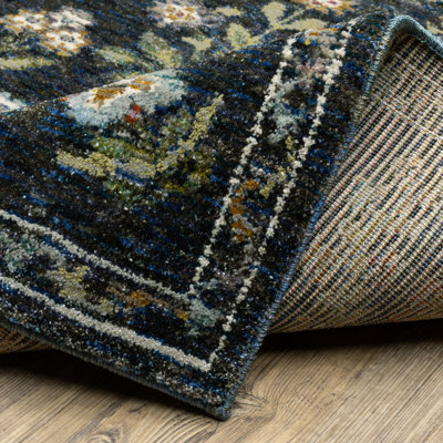 Tapis bleu / multicolore Adela