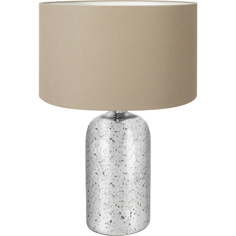 Belem Glass Table Lamp, 25.59" H x 15.75" W x 15.75" D, Cotton, Brown