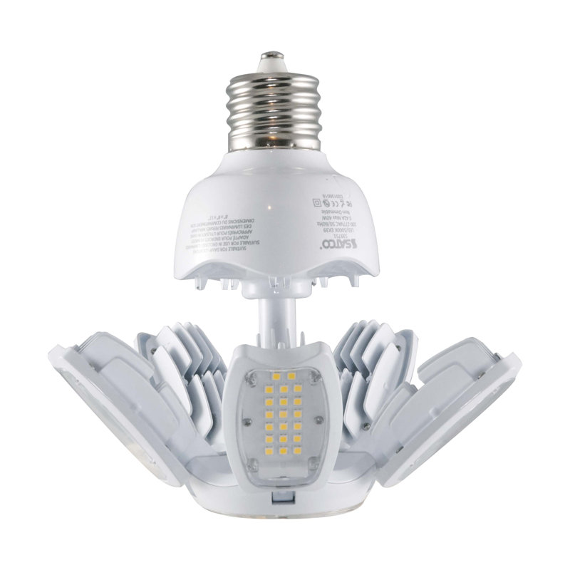 60 watts (équivalent de 500 watts), ampoule à DEL corncob, ampoule non à intensité variable, lumière du jour (5 000 k) EX39/pied de lit à culot surélevé