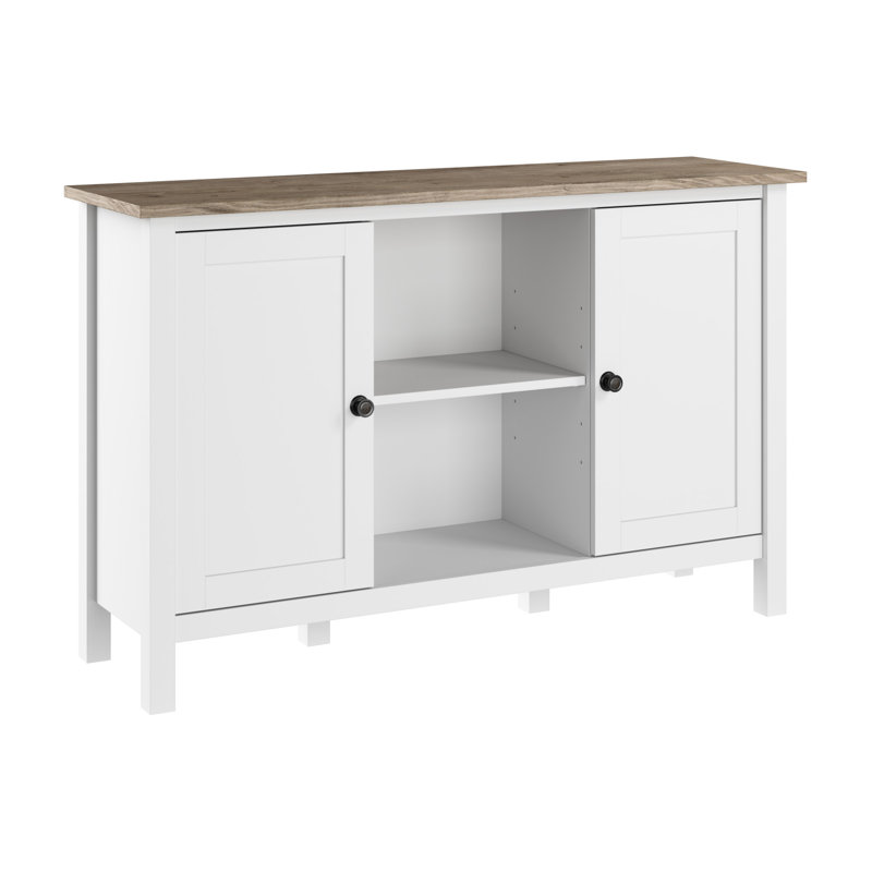 Meuble télé Shelvia, Blanc