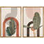 Soleil, jungle, feuille de Monstera, art abstrait, décoration murale, botanique minimaliste pour chambre à coucher, 2 pièces-98109580-98109578