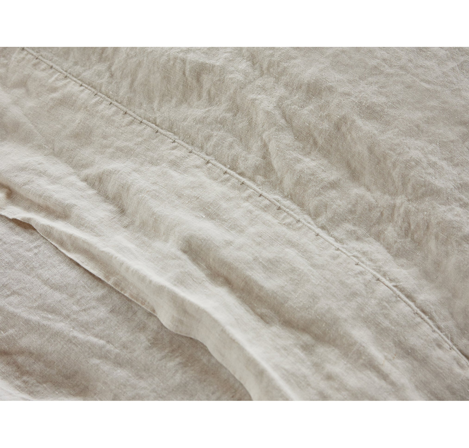 Coyuchi Belgian Flax Linen Fitted Sheet, Queen Fitted Sheet, Natural Chambray