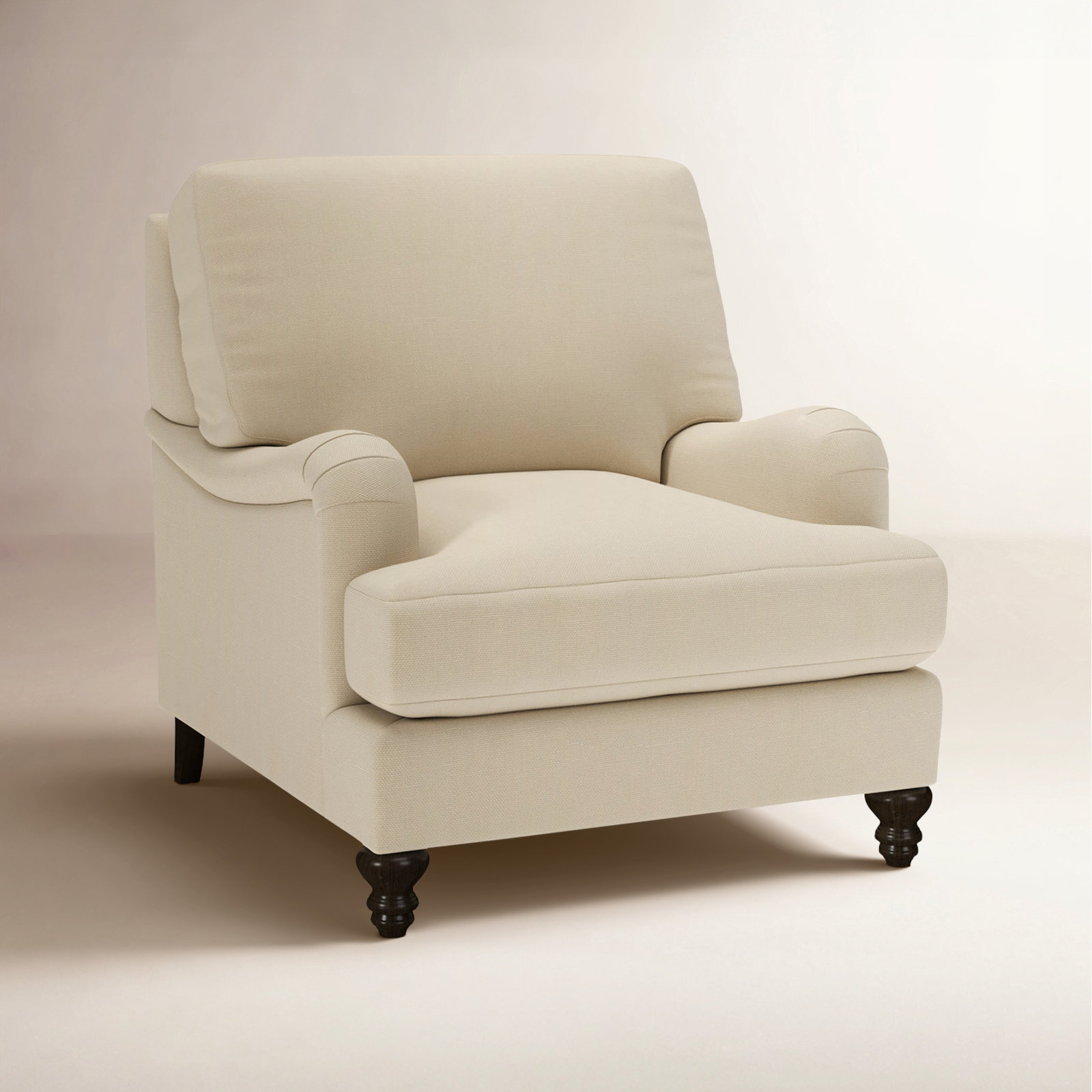 Walters Upholstered Armchair, Bayou Stone Canvas