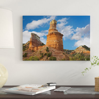 « formation de roche appelée phare, palo duro canyon state park, texas », reproduction de photo sur toile