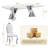 Modern Dining Room Sets,  94.49" Rectangular Tempered Glass Dining Table With Stainless Steel Dining Chairs-1720990301-1720990300-1725994421