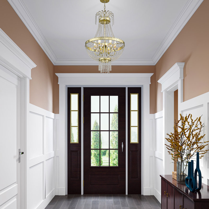 Rachedi 6 - Light Dimmable Empire Chandelier, Winter Gold