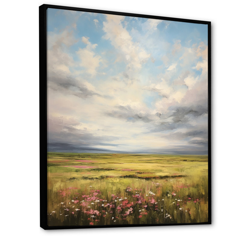 «Quemoy Meadow Bold Horizon II», reproduction sur toile, H 44 po x l 34 po x P 1,5 po, Cadre flottant noir