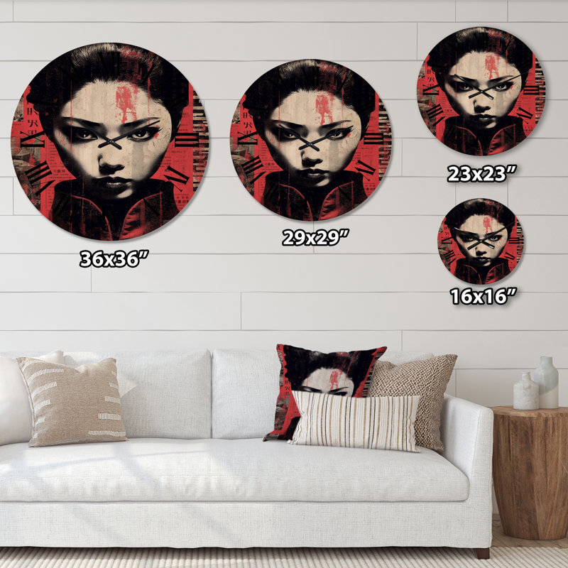 Horloge murale en bois massif Niel, Grand