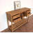 Rustic Solid Wood Console Table with 4 Drawers & Open Shelf