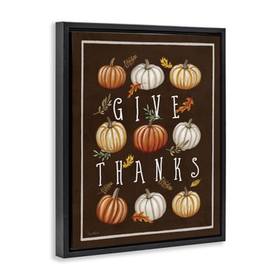 Offrez des mercis avec un cadre flottant de citrouilles variées, design par Elizabeth Tyndall