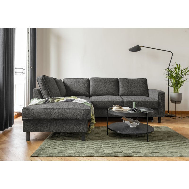 Molly Corner Sofa Bed, Dark Grey, Left Hand Facing