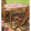 Table bistro carrée intérieur / extérieur en bois massif Cardae Eucalyptus