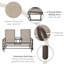 Banc oscillant avec table centrale Outsunny