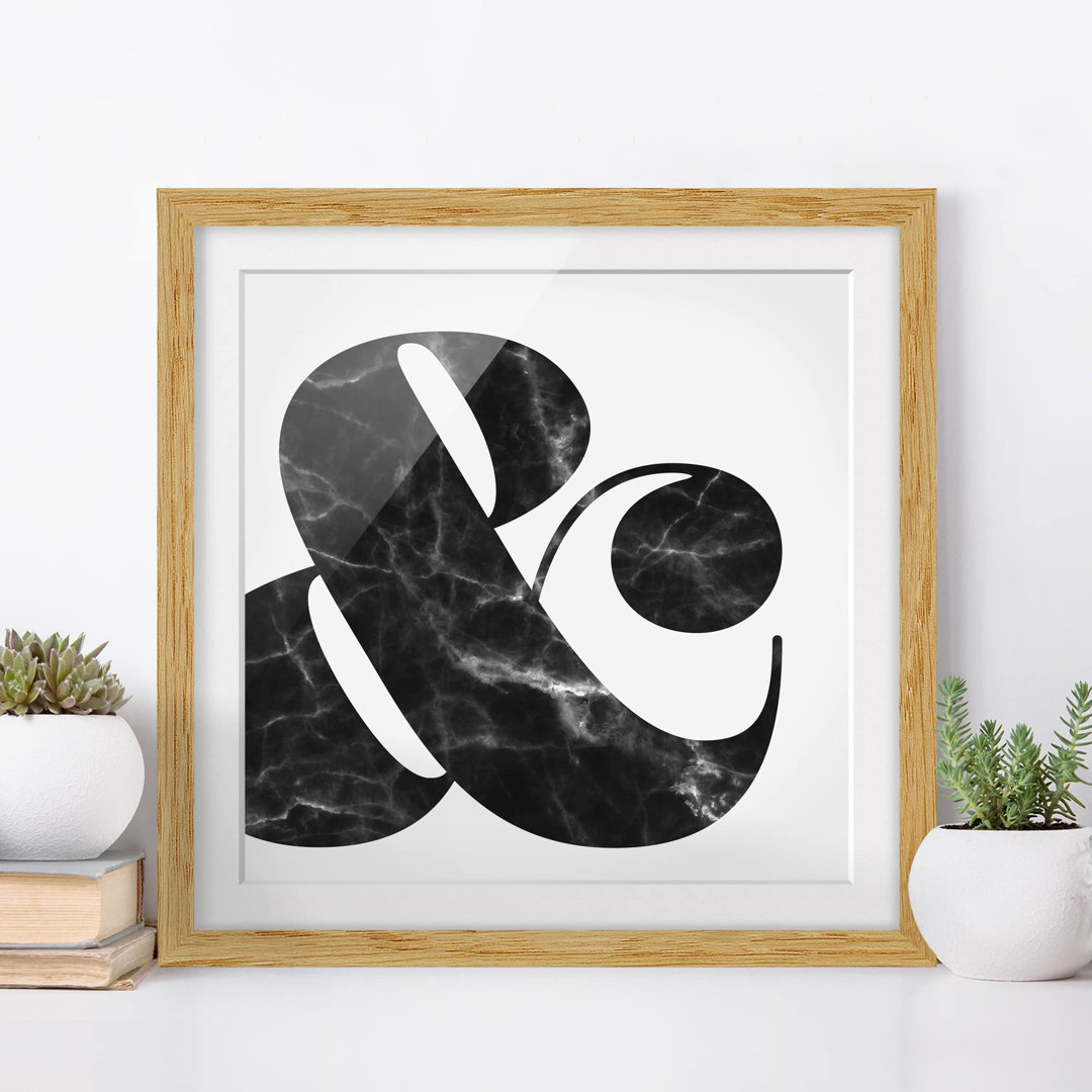 Gerahmtes Poster Marble Ampersand