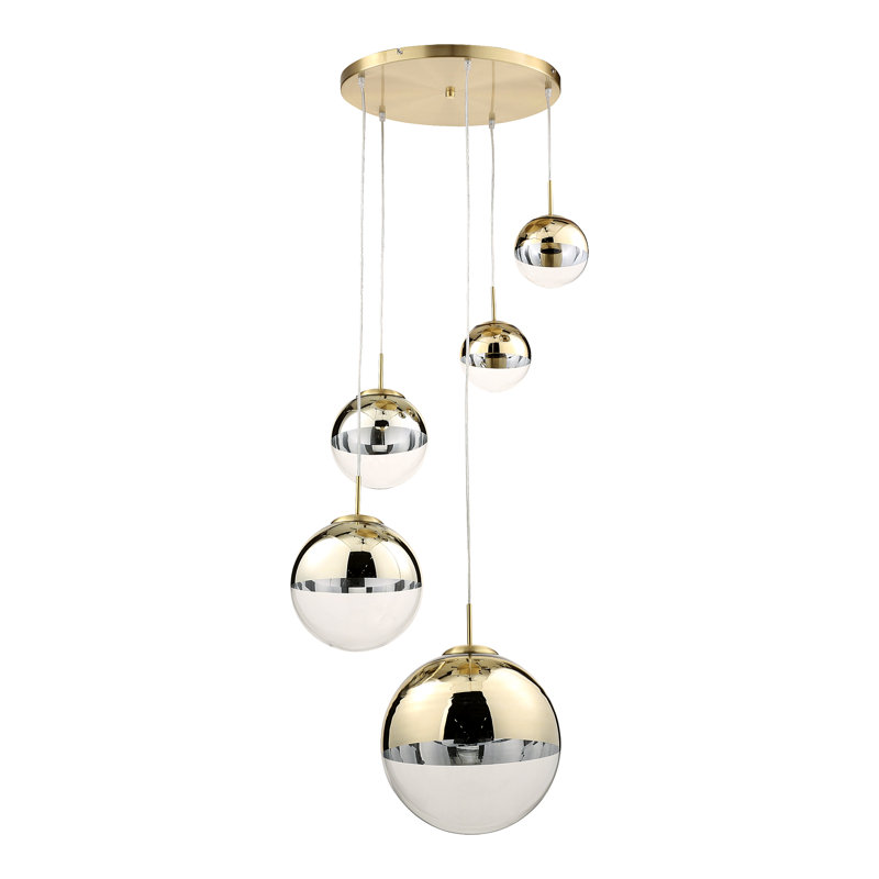 Saundra 5 - Light Gold Cluster Pendant