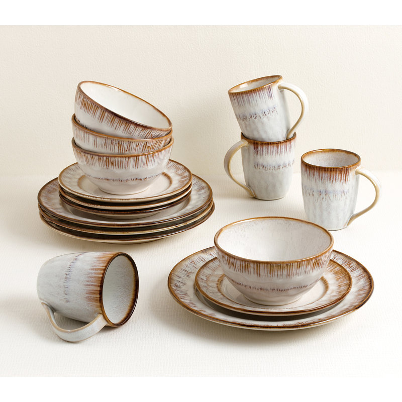 Piece Stoneware Dinnerware Set - Service for 4