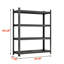 Support de rangement en métal à 4 couches, tablettes de garage, cloison à hauteur réglable, convenant au salon, à la cuisine, au magasin d'alimentation, au garage. Noir, nécessite un assemblage, H 44,10 po x L 39,40 po x P 13,80 po-1573790004