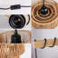 Applique murale en rotin avec cordon réglable, lampe de style bohème naturel pour la chambre à coucher, le salon, la salle à manger et la décoration intérieure