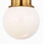 Callan Flush Mount with White Glass Dome-379625149-379625151