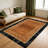 Rust Art Deco carpet-easy to clean, machine-washable, soft and comfortable; suitable for door mats, kitchens, living rooms, bedrooms, corridors, and laundry areas. Easy to clean, durable carpet for home decoration.-129871235