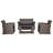 4 - Person Patio Conversation Set with Cushions-39799124-49646172