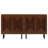 Set Of 2 Dark Brown 59" Buffet Sideboard Cabinet With Adjustable Shelves & Storage For Living & Dining Room