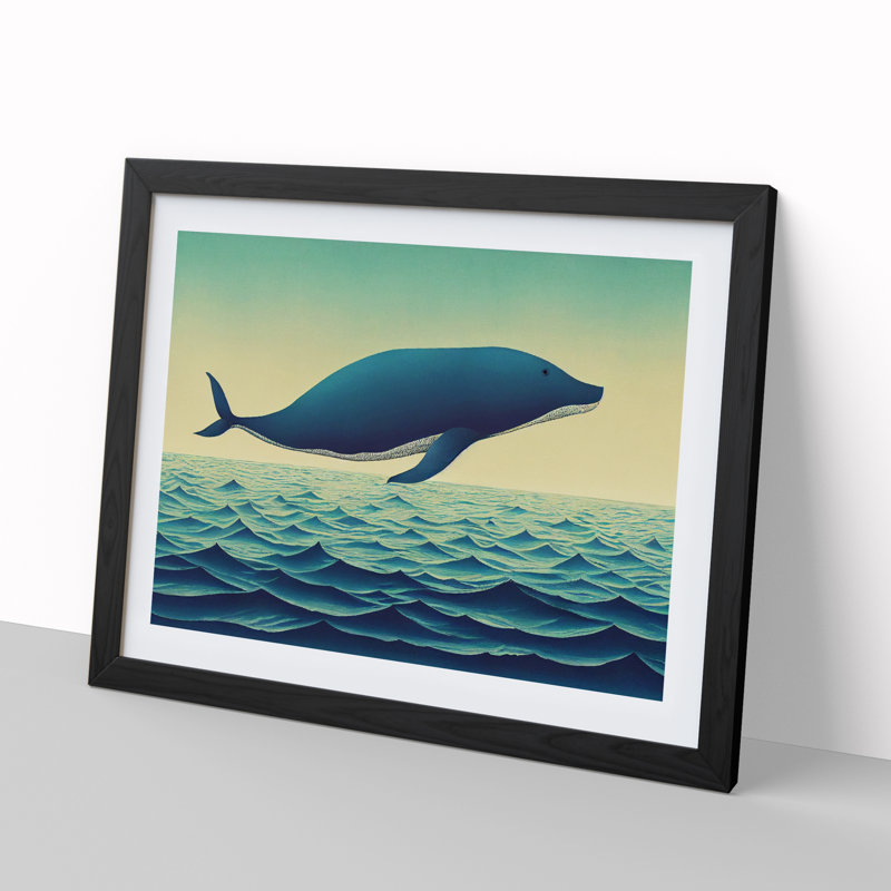 Whale Art Vol.4 - Framed Print, Black Framed, 25cm H x 34cm W x 2cm D