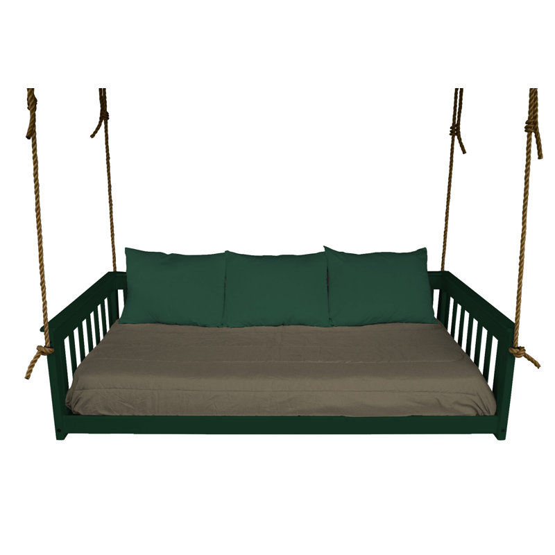 Lit de jour suspendu Carol Mission, Vert foncé, Simple