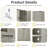 Tall Storage Cabinet with Adjustable Shelves, Large Flip-Out Basket & Enclosed Cabinets – Perfect for Bathroom, Living Room, or Office, MDF Material with Aluminum Alloy Handles-1788729394
