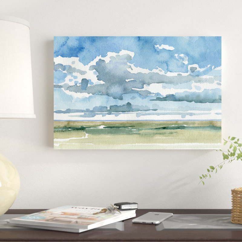 " Open Sky Study II " Mixed Media Painting, 12" H x 18" W