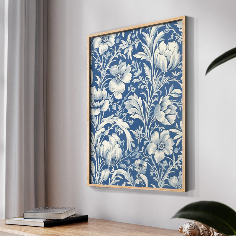 «Vintage Abstract Print», impression encadrée, H 10 po x l 8 po, Naturel