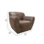Fauteuil pivotant d'appoint Esis, coussins moelleux, similicuir-103215112