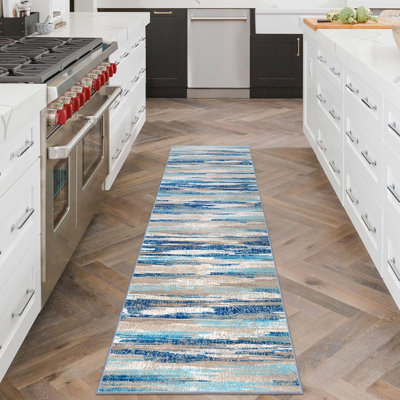 Tapis de couloir de cuisine lavable antidérapant