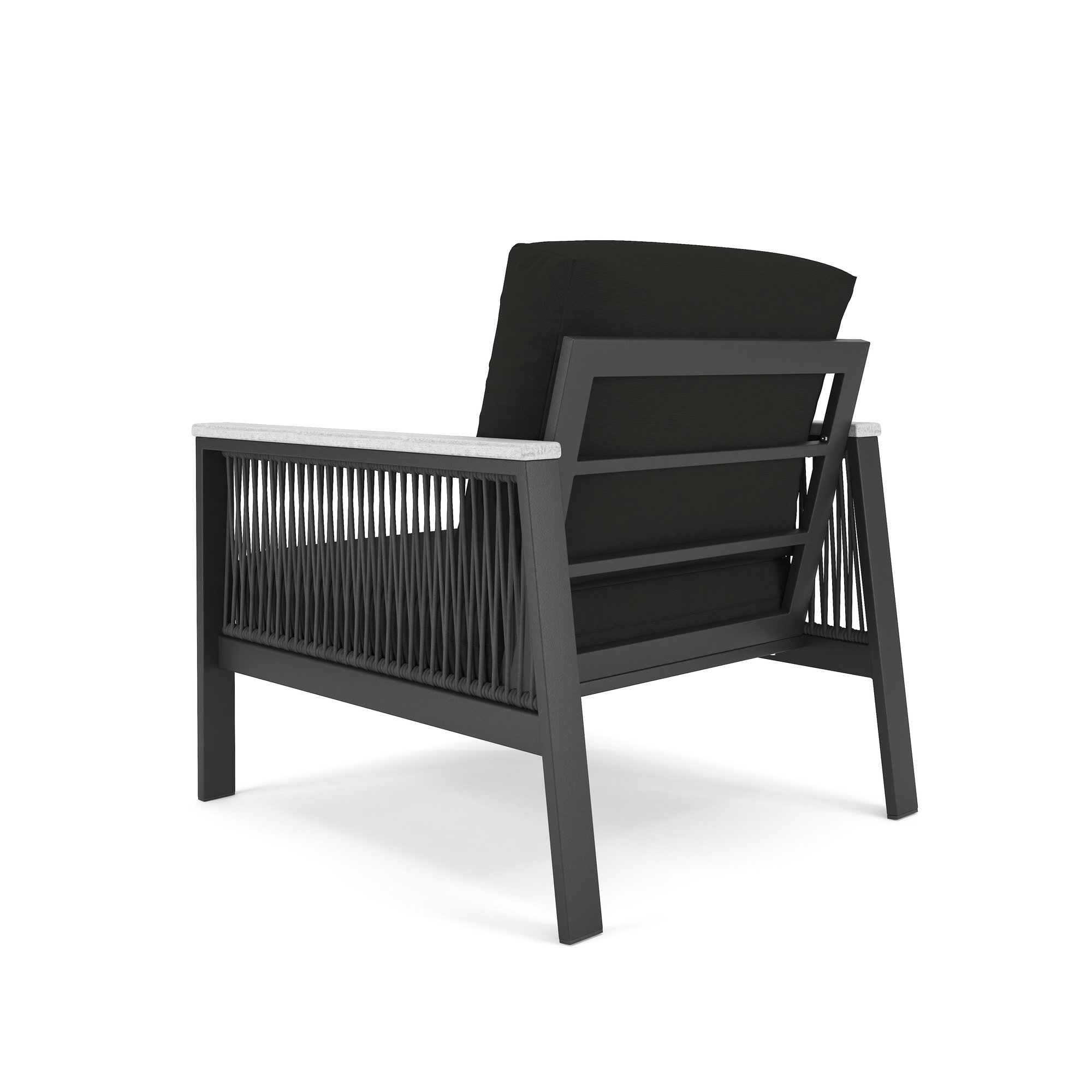 Townsend Patio Chair with Sunbrella® Cushions, Canvas Black Sunbrella® Canvas