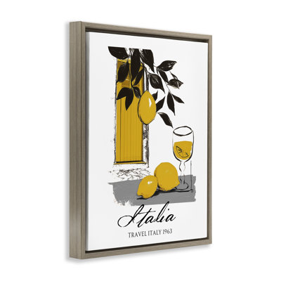 Travel Italia Lemons Floating Frame, design by Annabelle Hall