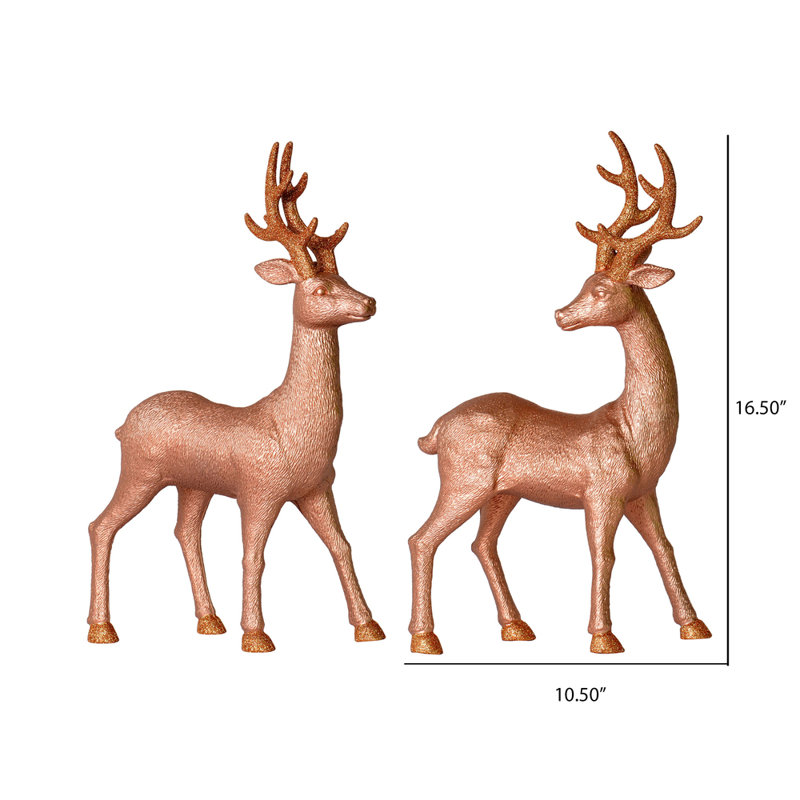 Denisse Animals Figurines & Sculptures, Rose Gold