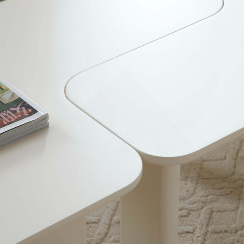 Table basse L-Shape Modern, Blanc