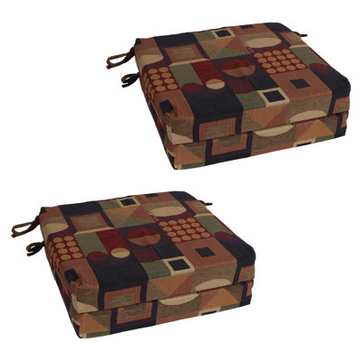 20-Inch By 19-Inch Jacquard Chenille Chair Cushions