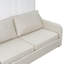 Murphy Cabinet Bed with Folding Sofa,Built-in Storage Shelves and LED Light-2082887791