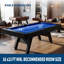 Ensemble de table de billard 7 pi, noir avec feutre bleu, avec queues de billard, boules et accessoires-132963409