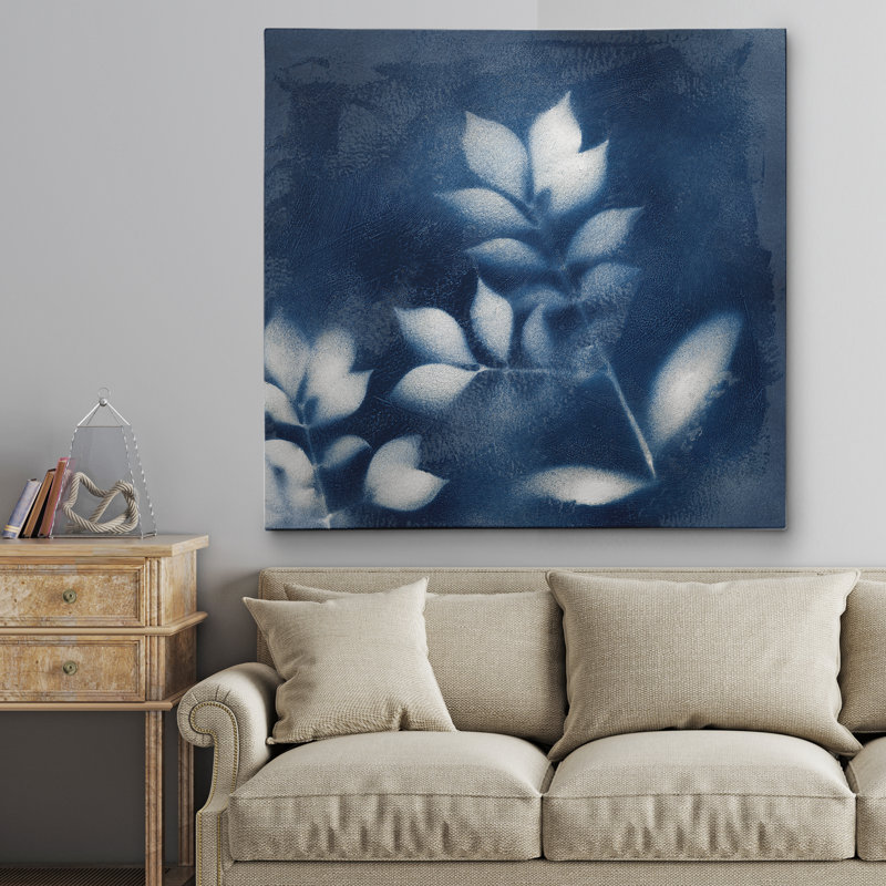 « nature indigo iii », impression sur toile, H 32 po x l 32 po x P 1,5 po