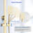 8 inch Rain Shower Faucet System Set Brushed Gold Shower Head Combo Set with Tub Spout