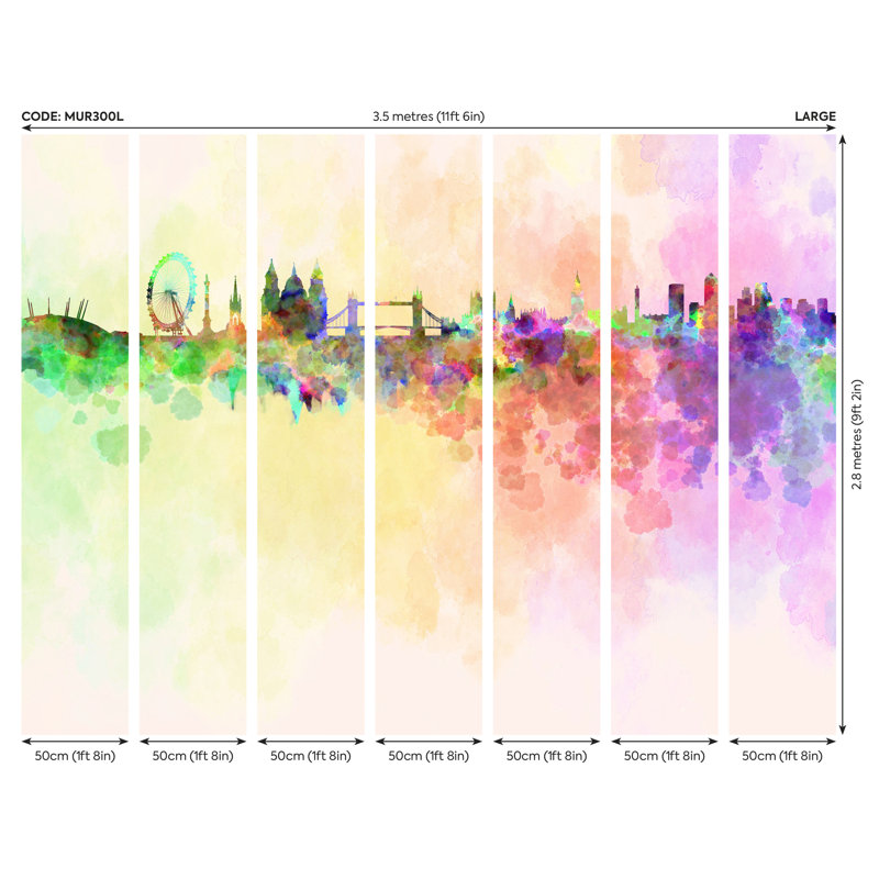 Bendale Matte Wall Mural, 280cm L x 350cm W
