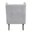 Élégant fauteuil d'appoint à oreilles gris, matériau chenille, mobilier de salon moderne de base - avec et construction stable-654762416