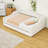 Upholstered Full XL Daybed with Trundle and LED Strip, Tufted Design-323976795