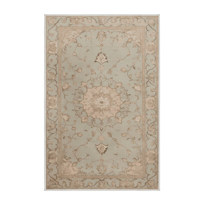 Machine Washable Tabriz Beige Area Rug