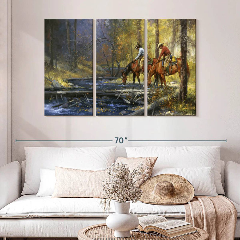 Lelar Cold Water And Falling Leaves, 32" H x 50" W