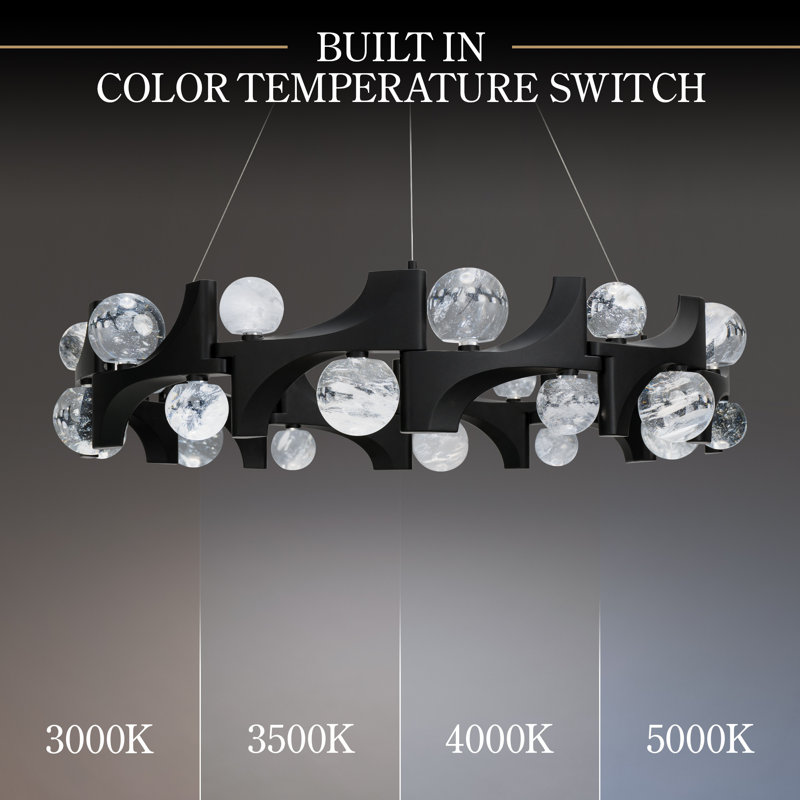 Amorina 24 - Light LED Pendant, Black