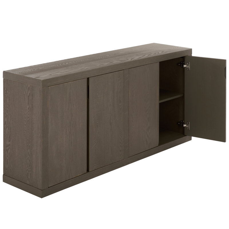 Buffet 4 portes Hilta, Brun cendré