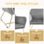 Chaise d'appoint en velours 29,5 "avec base en métal-341734795